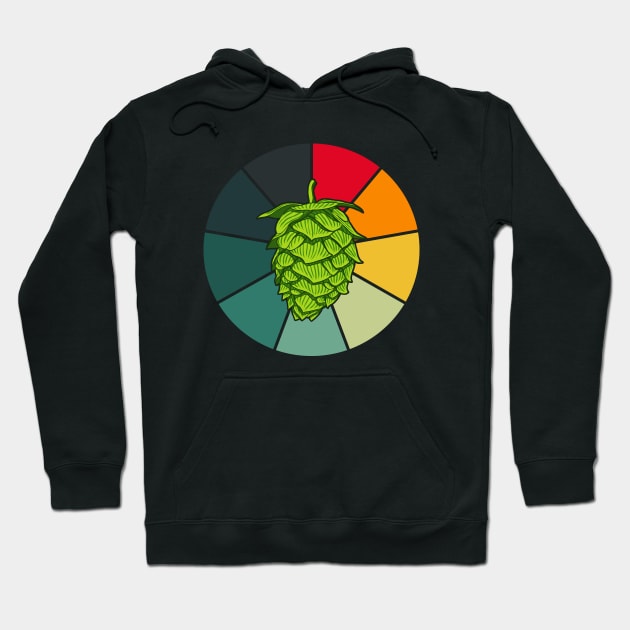 Retro Color Beer Hop Hoodie by ebayson74@gmail.com